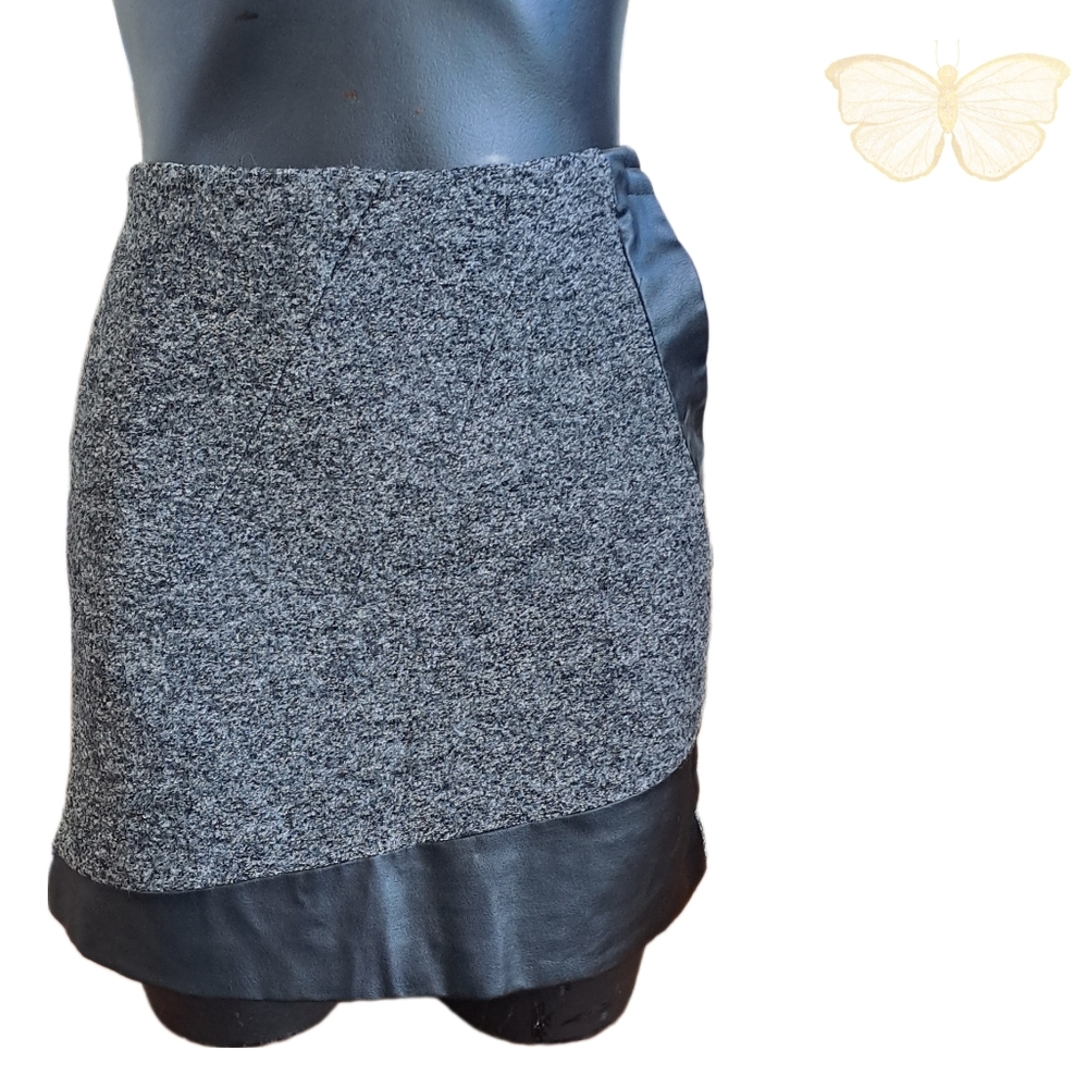 Sportsgirl grey marl wool blend skirt, size 14 - Picture 1 of 7